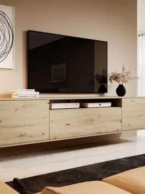 Závěsný TV stolek Logan - dub artisan Horká Nabídka
